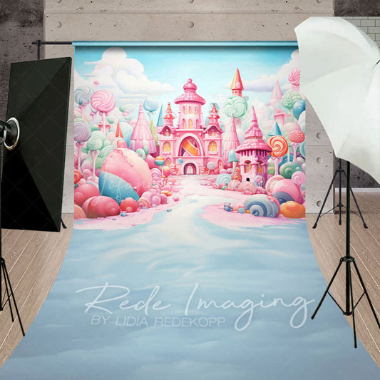 Lofaris Colorful Minty Ice Kingdom Cake Smash Sweep Backdrop