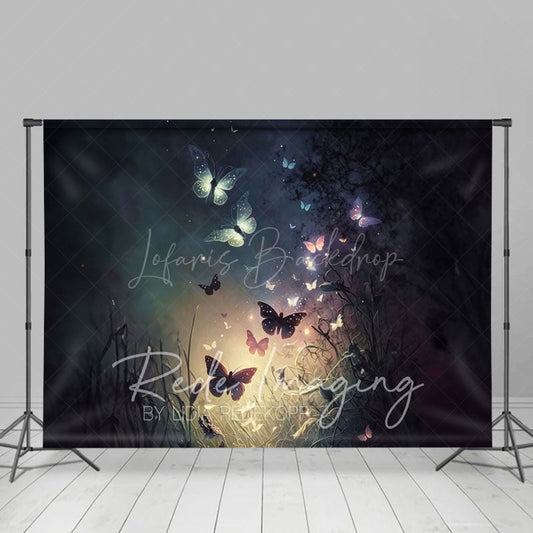 Lofaris Colorful Mystical Butterflies Fine Art Photo Backdrop
