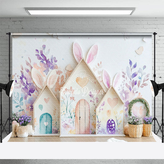 Lofaris Colorful Paint Ink Floral Wall Hutch Easter Backdrop