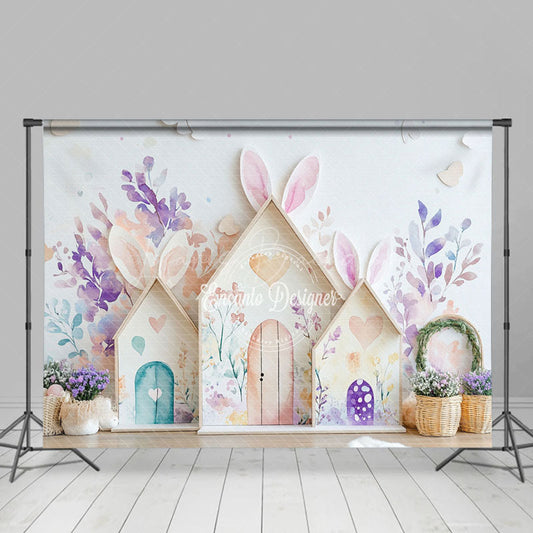 Lofaris Colorful Paint Ink Floral Wall Hutch Easter Backdrop