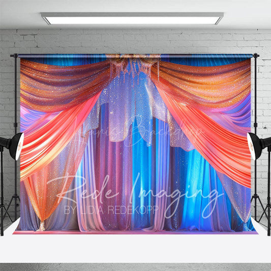 Lofaris Colorful Party Sparkle Curtains Stage Photo Backdrop