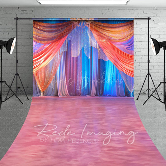 Lofaris Colorful Party Sparkle Curtains Stage Sweep Backdrop