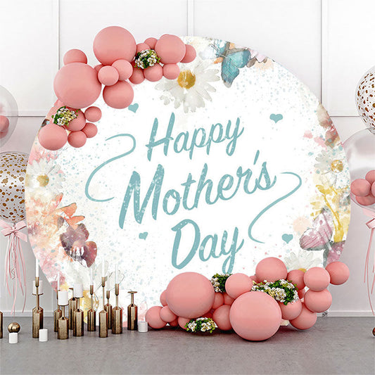 Lofaris Colorful Spring Floral Round Mothers Day Backdrop