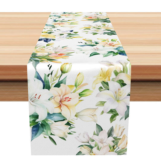 Lofaris Colorful Spring Wildflower Table Runner Fresh and Elegant Floral Decor Easter or Mothers Day Kitchen Dining
