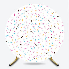 Lofaris Colorful Sprinkles Round Backdrop Donut Grow Up Party Ice Cream Sweet Shoppe Birthday Photo Prop