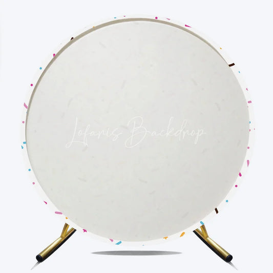 Lofaris Colorful Sprinkles Round Backdrop Donut Grow Up Party Ice Cream Sweet Shoppe Birthday Photo Prop