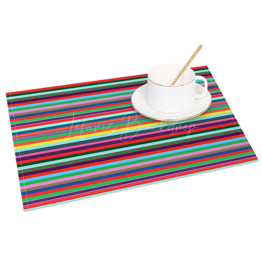 Lofaris Colorful Stripes Mexican Carnival Set of 4 Placemats