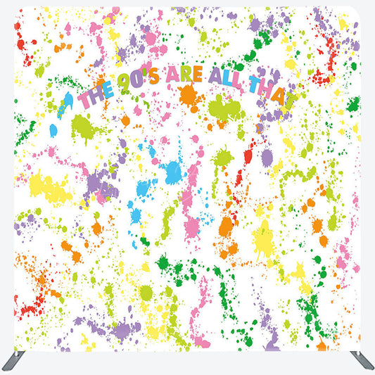 Lofaris Colorful The 90s Are All That Pillow Case Backdrop