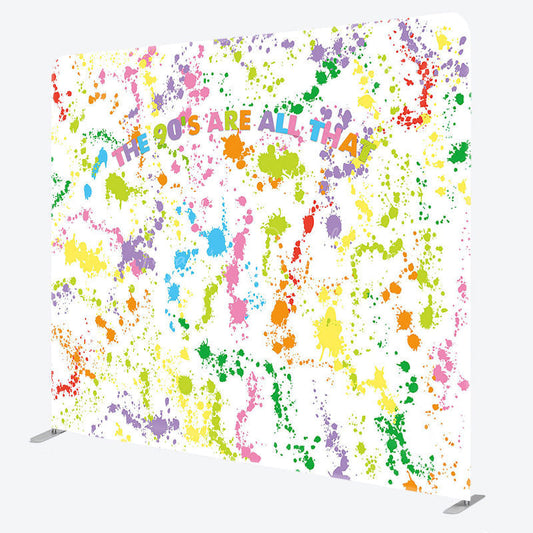 Lofaris Colorful The 90s Are All That Pillow Case Backdrop