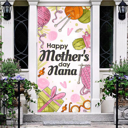 Lofaris Colorful Yarn Gifts Happy Mothers Day Door Cover