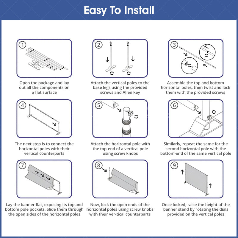 Lofaris Commercial Custom Logo Printing Adjustable Banner Stand