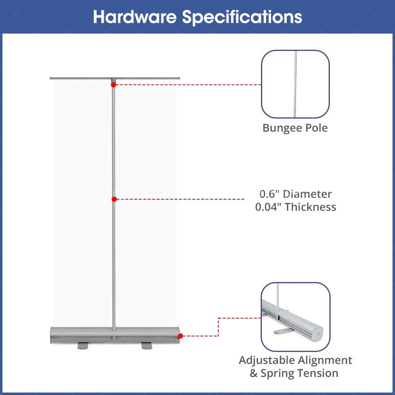 Lofaris Commercial Custom Printing Text Roll Up Banner Stand