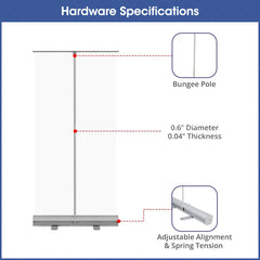 Lofaris Commercial Custom Printing Text Roll Up Banner Stand