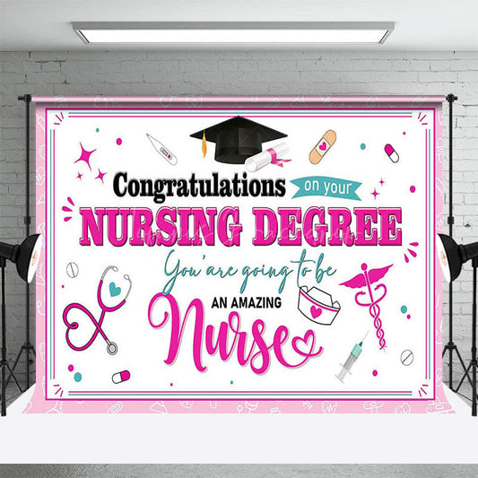 Lofaris Congratulations On Your Nursing Degree Grad Backdrop