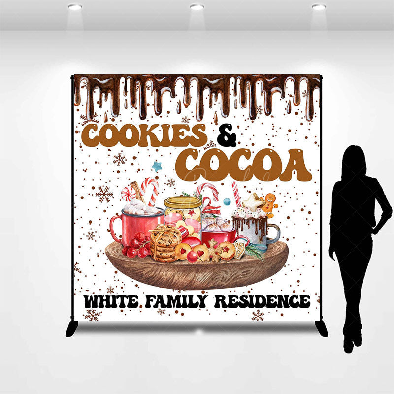 Lofaris Cookies Cocoa Custom White Family Residence Backdrop