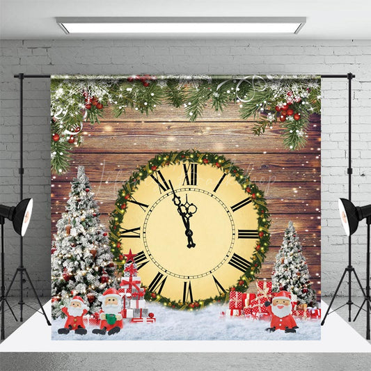 Lofaris Countdown Clock Garland Wooden Christmas Backdrop