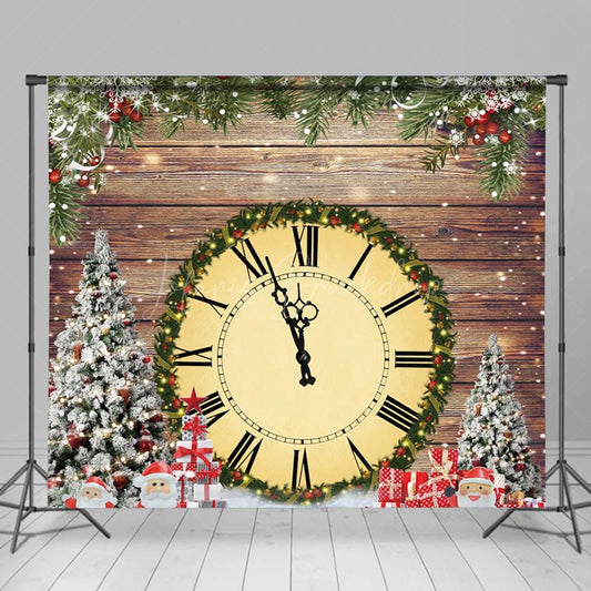 Lofaris Countdown Clock Garland Wooden Christmas Backdrop