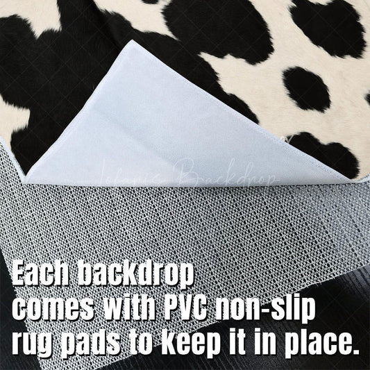 Lofaris Cow Pattern Carpet Fabric Floor Backdrop For Photo