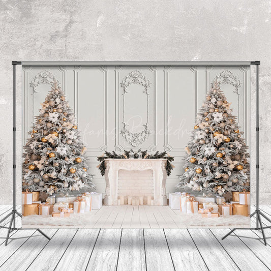 Lofaris Cozy Holiday Ambiance Christmas Trees Gift Backdrop