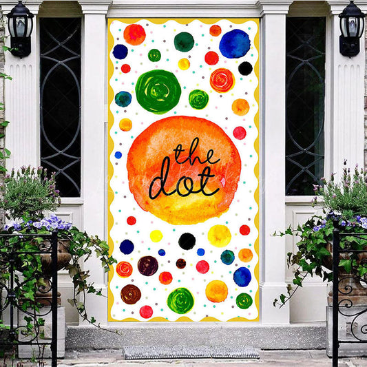 Lofaris Creative Painted Colorful The Dot Party Door Cover