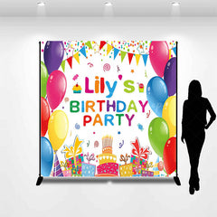 Lofaris Custom Balloon Flag Gifts Happy Birthday Backdrop