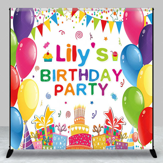 Lofaris Custom Balloon Flag Gifts Happy Birthday Backdrop