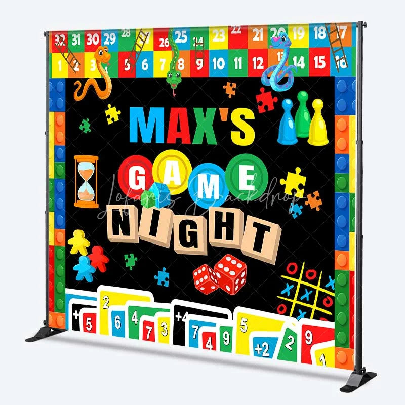Lofaris Custom Birthday Backdrop Game Night Board Games Dice and Cards Party Decoration