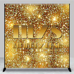 Lofaris Custom Birthday Backdrop Gold Sequin Spots Glitz Glamorous Disco Party Photography