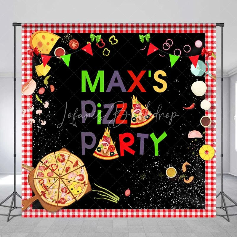 Lofaris Custom Birthday Backdrop Pizza Party Theme Italian Food Cooking Chalkboard Personalized Background