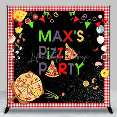 Lofaris Custom Birthday Backdrop Pizza Party Theme Italian Food Cooking Chalkboard Personalized Background