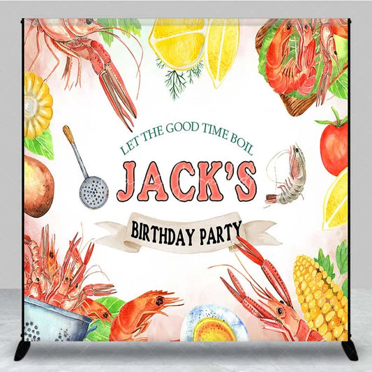 Lofaris Custom Birthday Backdrop Seafood Boil Crawfish Shrimp Feast Photography Background