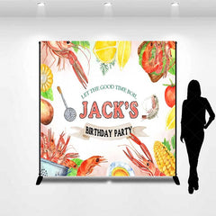 Lofaris Custom Birthday Backdrop Seafood Boil Crawfish Shrimp Feast Photography Background