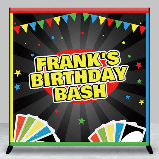 Lofaris Custom Card Game Birthday Bash Backdrop Uno Inspired Colorful Party Theme Personalized Family Night Decor