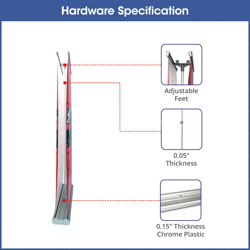 Lofaris Custom Deluxe Wide Base Double-side Roll Up Banner Stand