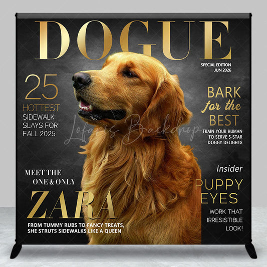 Lofaris Custom Dog Photo Fashion Magazine Dogue Backdrop