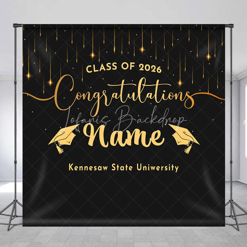 Custom Graduation Backdrop, Personalized Class of 2026 Congratulations ...