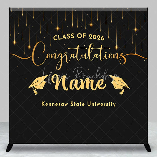 Lofaris Custom Graduation Backdrop Personalized Class of 2026 Congratulations Party Supplies