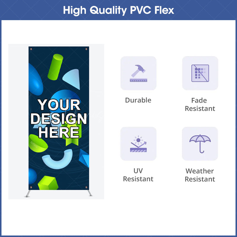 Lofaris Custom Logo Multifunctional Adjustable X Banner Stand