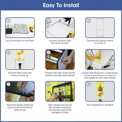 Lofaris Custom Logo S Shaped Banner Stand With Display Shelves