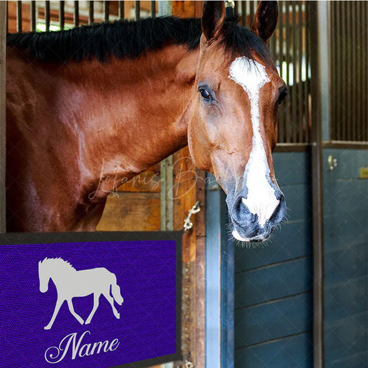 Lofaris Custom Name Logo Printing Horse Stall Guard