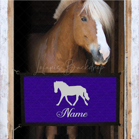 Lofaris Custom Name Logo Printing Horse Stall Guard