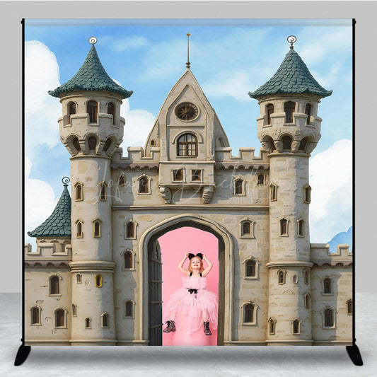 Lofaris Custom Photo Castle Cartoon Sky Birthday Backdrop