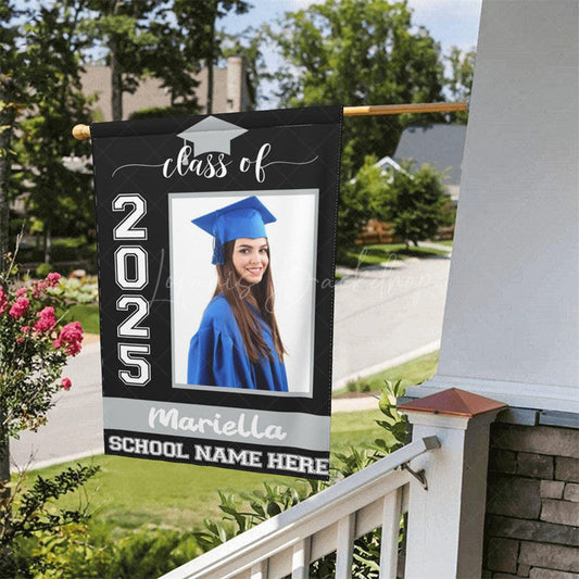Lofaris Custom Photo Graduation Garden Flag for Celebration