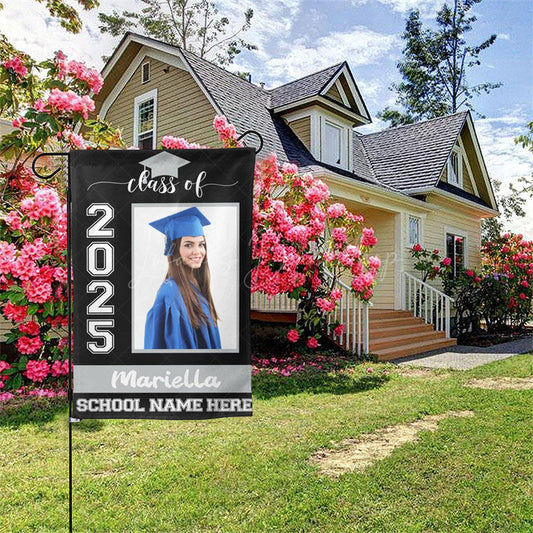 Lofaris Custom Photo Graduation Garden Flag for Celebration