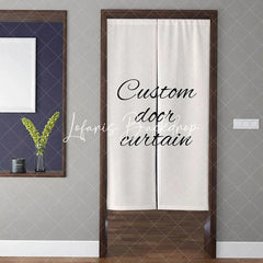 Lofaris Custom Photo Text Door Curtain Doorway 2 pcs for Home Kitchen Privacy Decoration