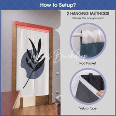 Lofaris Custom Photo Text Door Curtain Doorway 2 pcs for Home Kitchen Privacy Decoration