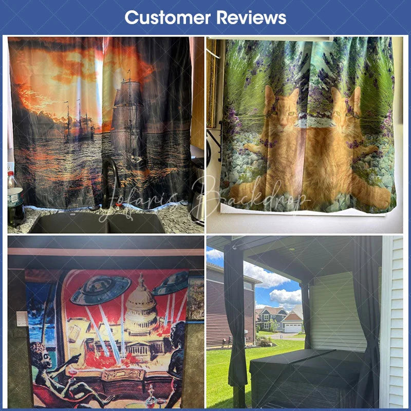 Lofaris Custom Photo Windows Curtains One Picture for 2 pcs Home Office Blackout Panels