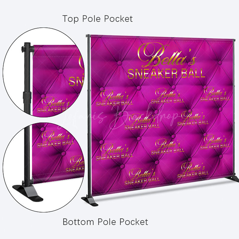 Lofaris Custom Pink Sneaker Ball Step And Repeat Banner