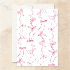 Lofaris Custom Pink Watercolor Set of 20 Bow 10th Birthday Invitation Elegant Ribbon Party Celebration Card for Girls