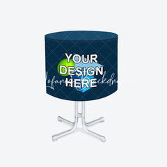 Lofaris Custom Printing Logo Text Round Fitted Tablecloth